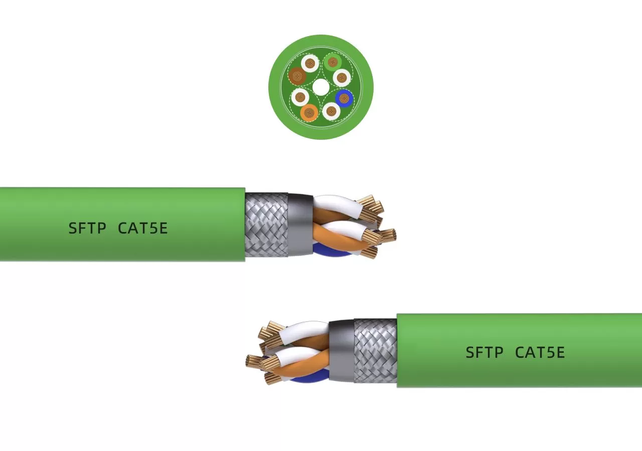 Super Five Categories of Industrial Mobile Network Cable  SFTP CAT5E